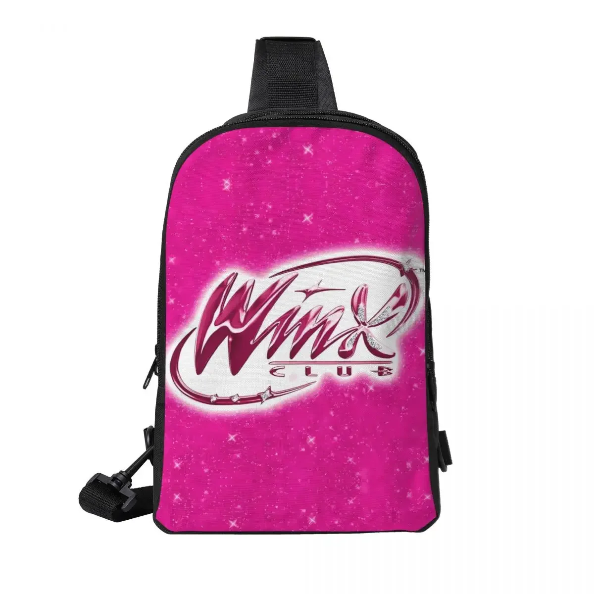 Winx Saga Club Рюкзак через плечо на слинге Нагрудная сумка Регулируемый дорожный