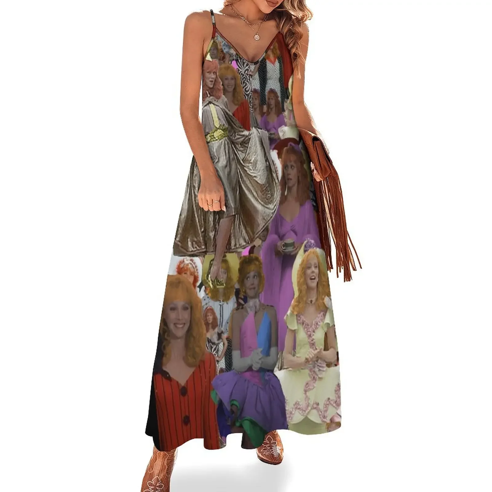 Женское платье Phyllis без рукавов из полиэстера и спандекса