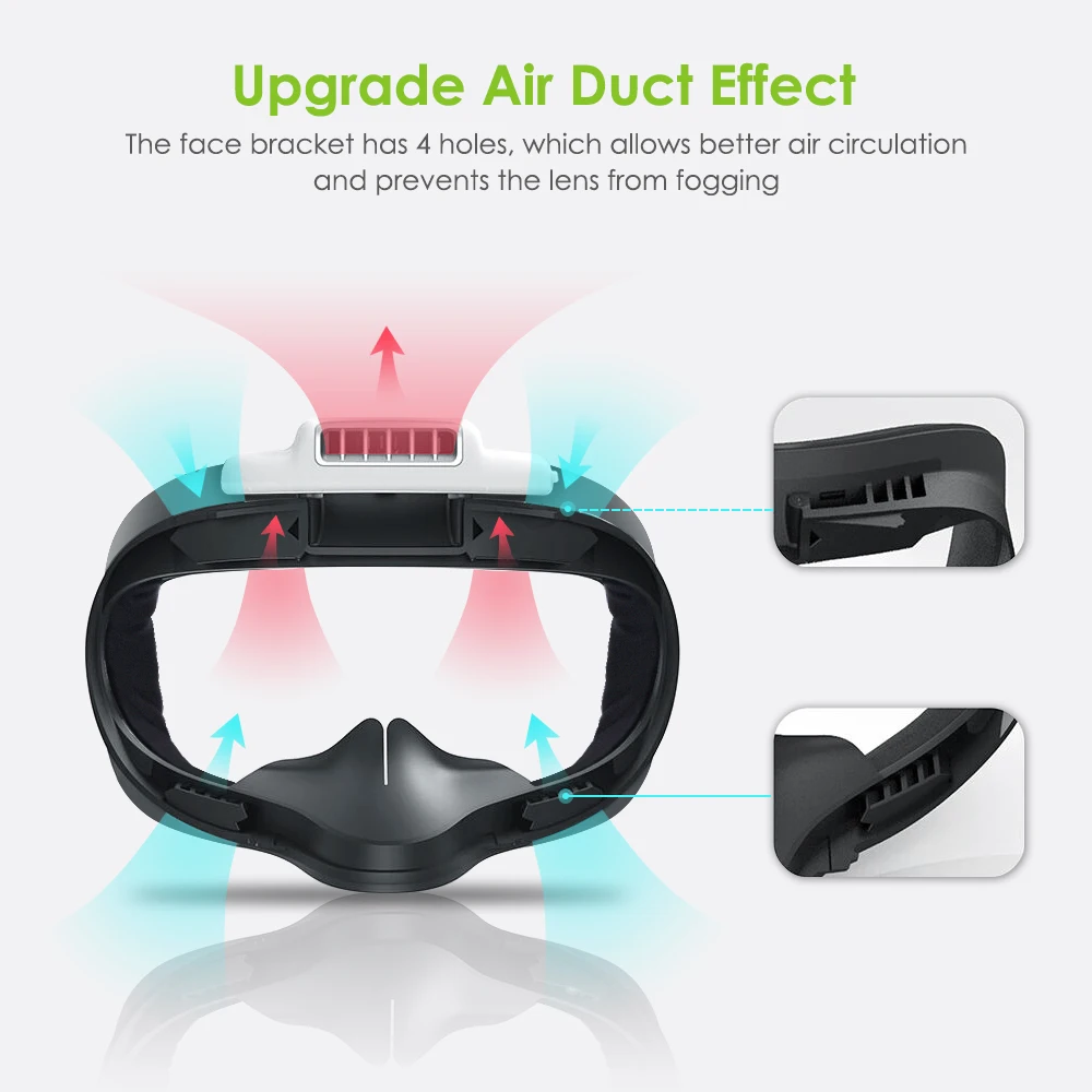 BOBOVR F2 Upgrade Fan Face Cover Compatible with Oculus Quest2, Soft PU Leather Face Pad with Micro-Fan to Reduce Lens Fogging