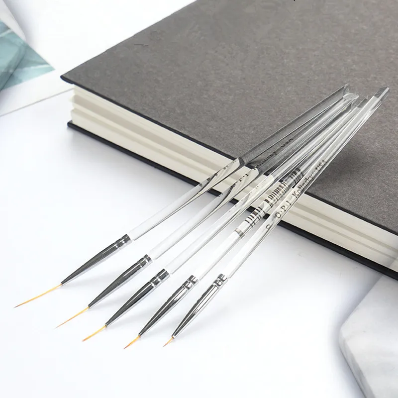 

1Pcs Nail Art Acrylic Gel UV Brush Paint Fine Liner Striping Design Flower Drawing Tips Decoration Pen DIY Set Tool Kit Manicure