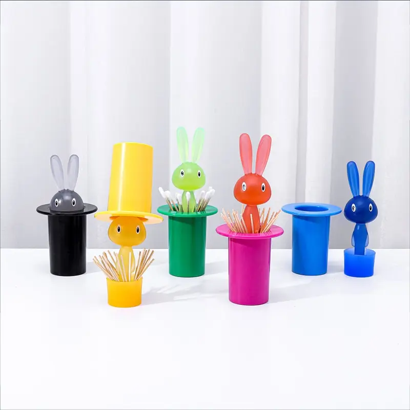 

1PC Lovely Toothpick Holder Dustproof Storage Lightweight Creative Cute Rabbit Toothpick Container Box