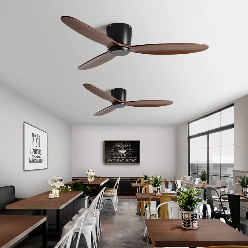 

Modern Wood Ceiling Fans With LED Lights Ceiling Light Fan Lamp Ceiling Fan With Remote Control Decorative BedroomHome