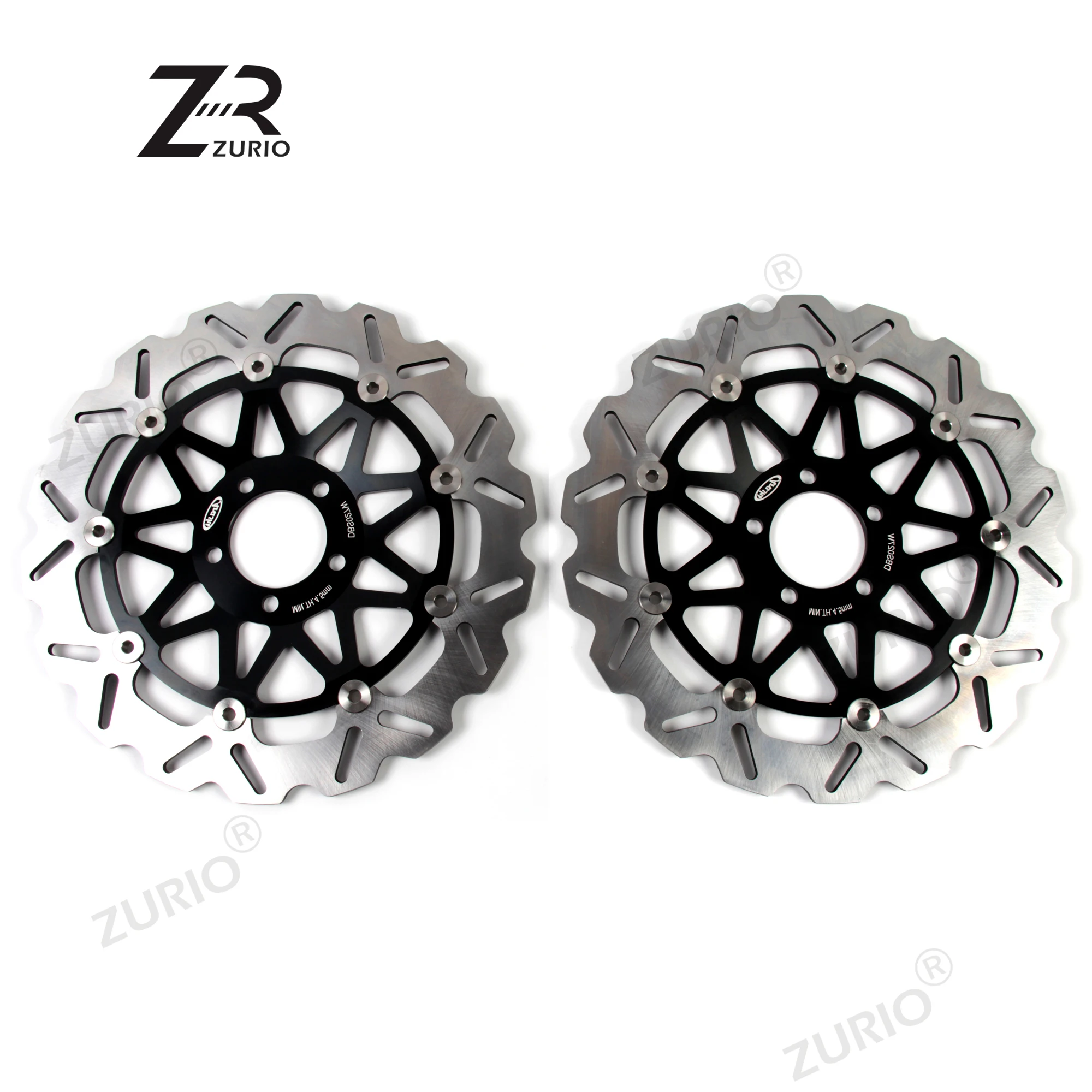 Фото Передний тормозной диск ZURIO для KAWASAKI ZX7R ZX7RR NINJA 750 1996-2003, тормозные диски с ЧПУ, роторы ZX-7R ZX-7RR 97 98 99 2000 2001 2002 №1
