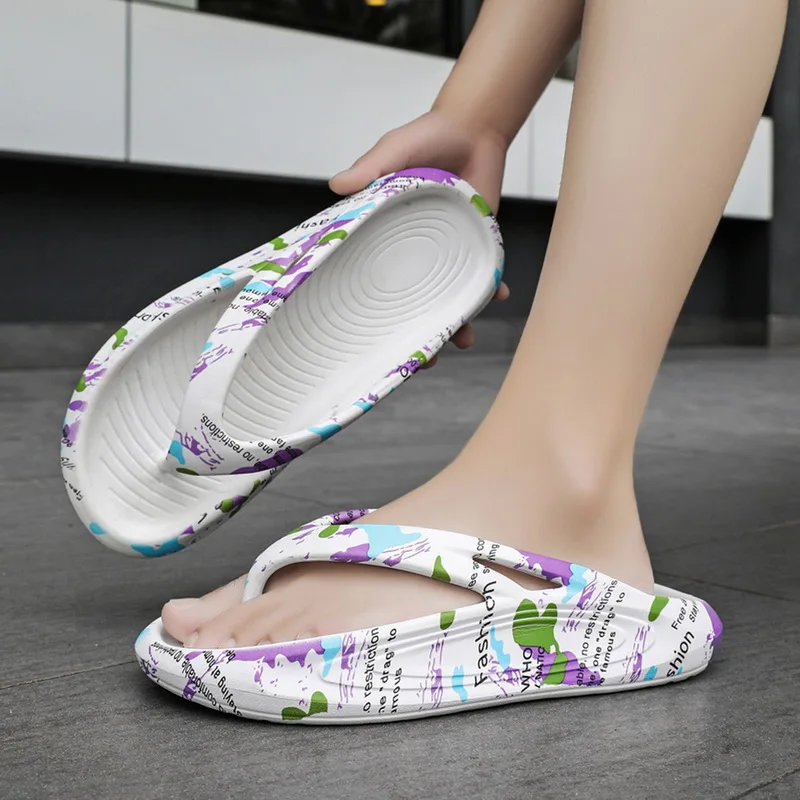 

Summer Men Flip Flops Eva Soft Household Fashion Slippers Male Casual Thick Outdoor Beach Anti-Skid Sandals