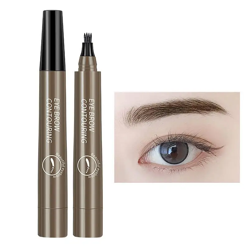 

4 Point Eyebrow Pencil Eyebrow Pen Pencil Waterproof Quick Dry Simulation Nature Eyebrow Makeup For No Smudge Liquid Long Wear