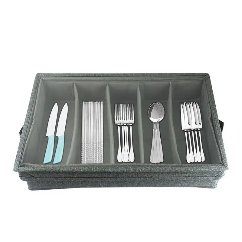 

Kitchen Drawer Organizer Portable Cutlery Holder Flatware Tray Multi-Functional Fork And Spoon Storage Box With Reinforced