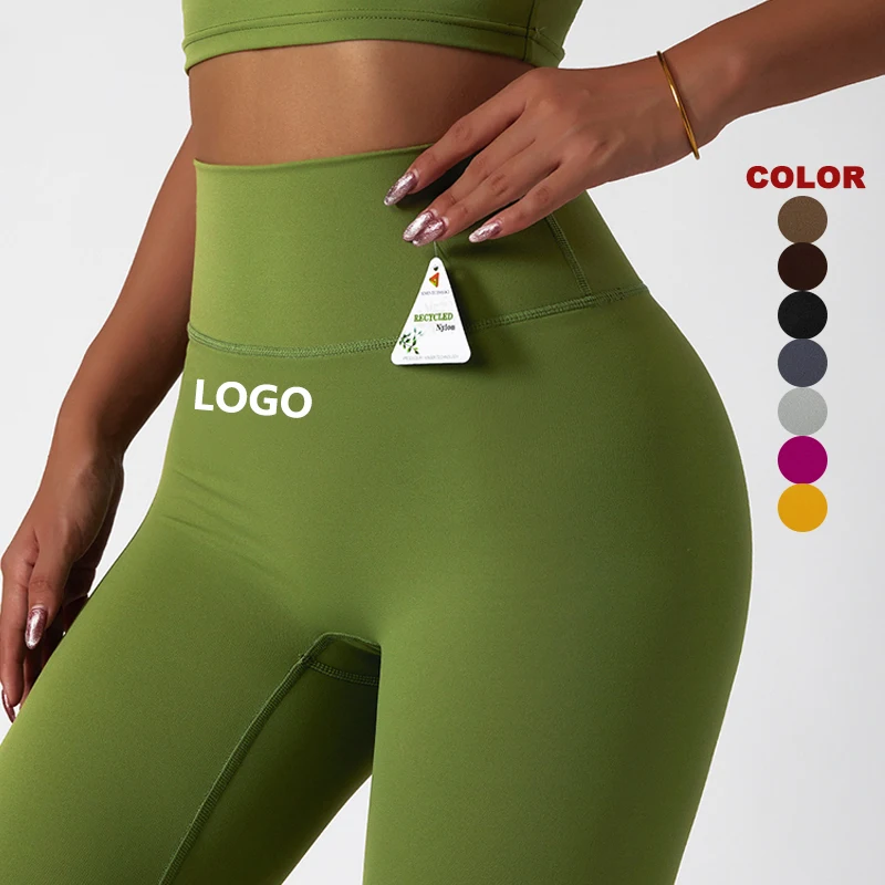 

Леггинсы Lulu из переработанной ткани, бесшовные спортивные Леггинсы с логотипом на заказ, штаны для йоги и подтяжки ягодиц, женские спортивн...