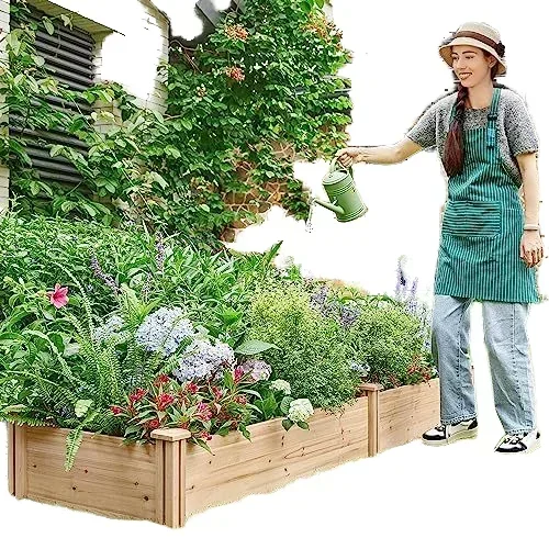 Деревянная садовая кровать для садоводства разделенная приподнятая посадочная