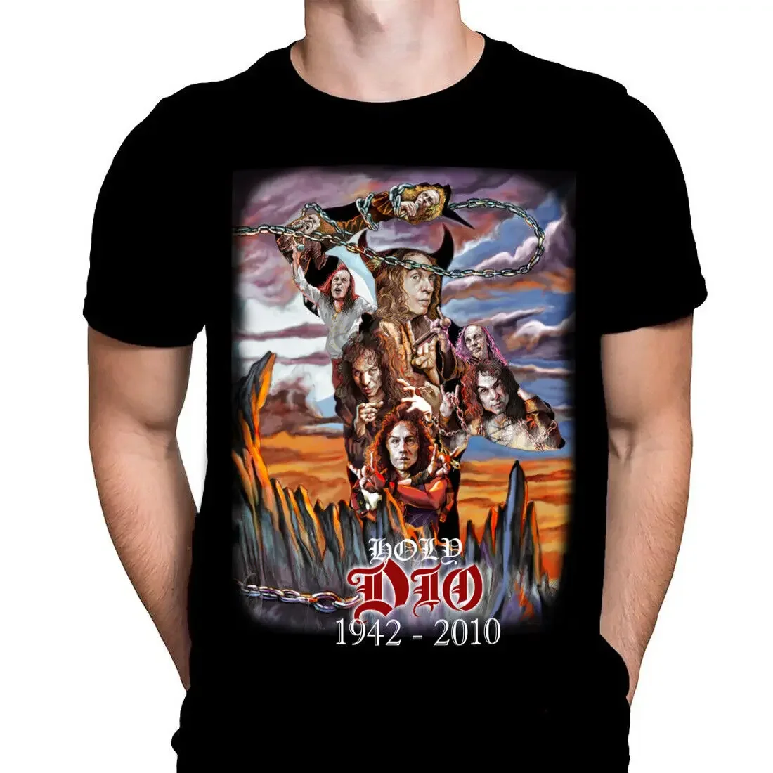 Футболка HOLY Dio DIVER Heavy Rock вокалист R J Rainbow