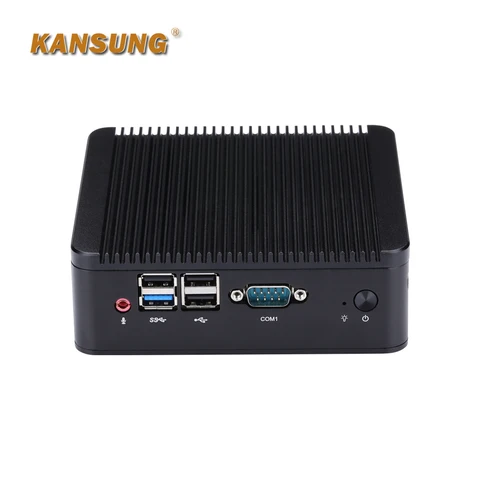 Kansung Безвентиляторный Компьютер четырехъядерный N22920 DDR3L 2 * Lan 4 * USB 4 * COM мини-ПК