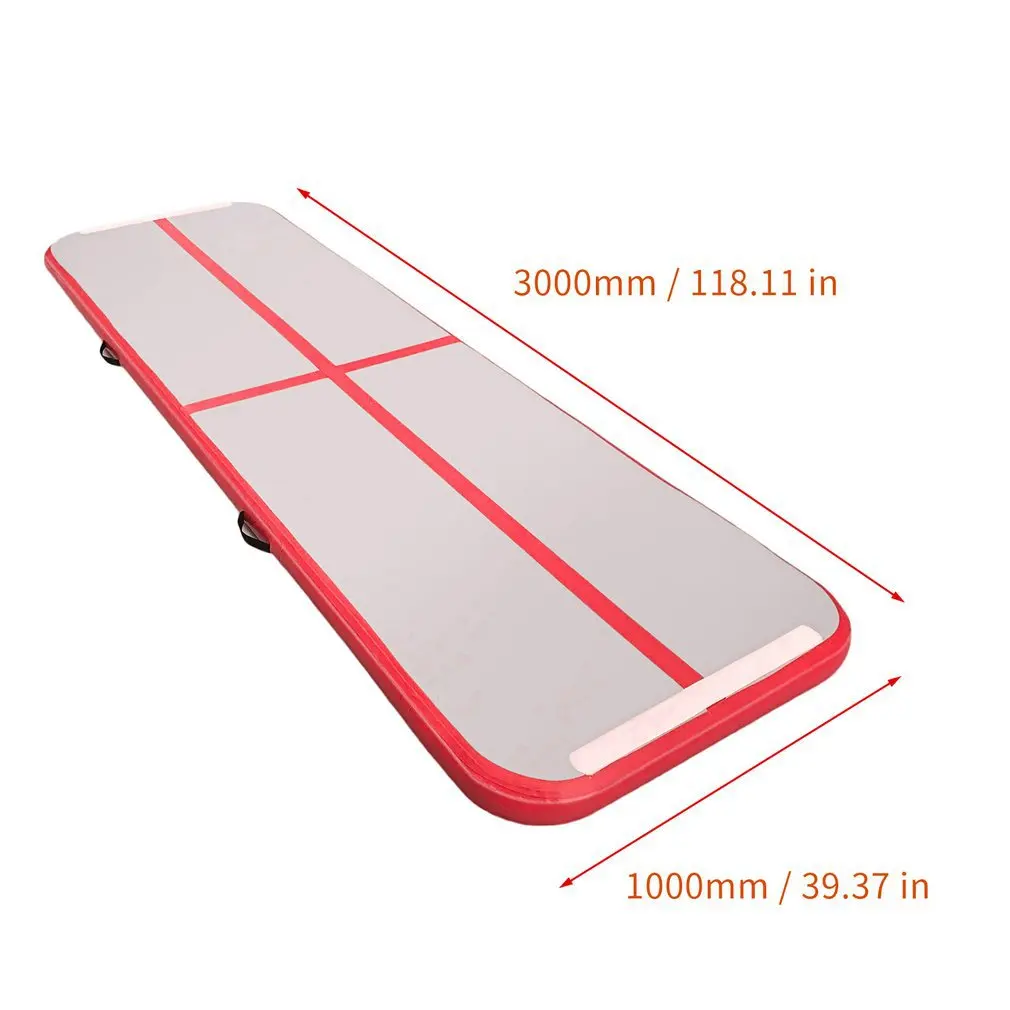 

300x100x10cm Inflatable Tumbling Mat Home Gymnastics Taekwondo Cushion Gymnastics Air Cushion For Gym Training Exercise