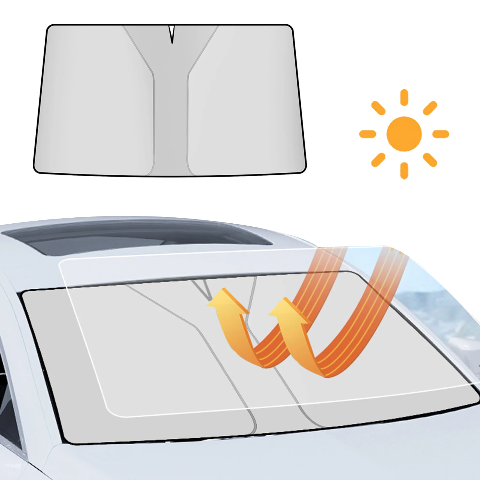 

Windshield Sun Protector Foldable Car Windshield Sun Universal Car Windshield Sunshade Sun Protector With Storage Bag Protects