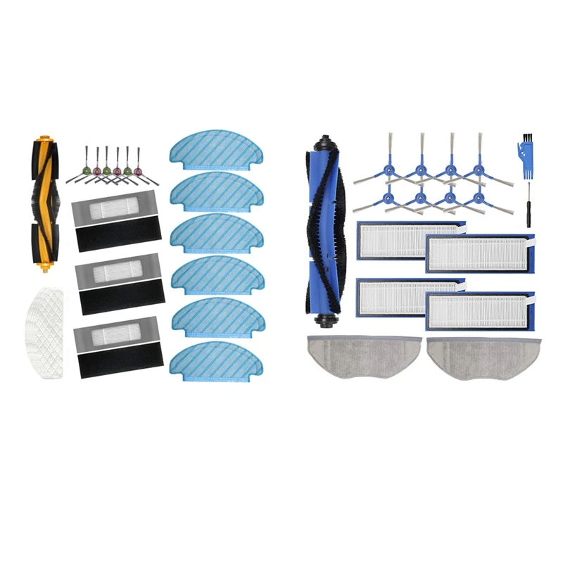 

2Set Filter Brush Mop Cloth Set for Ecovacs Deebot Ozmo T8 with Vacuum Cleaner Parts Kit for Eufy RoboVac L70