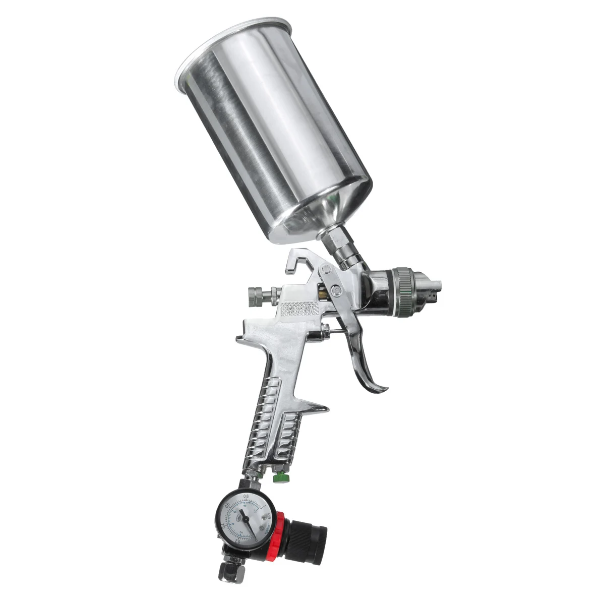 

1.4mm 1L HVLP Gravity Feed Spray Gun Paint Spray Gun Industrial Spray Gun With Locking Air Pressure Regulator Spray Gun Set