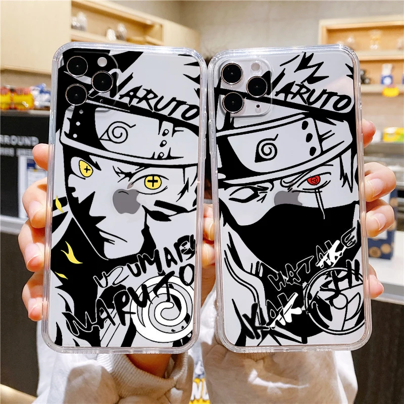 

Dark Comics Naruto Kakashi Phone Case For Apple iPhone 14 13 12 11 SE XS XR X 7 8 6 5 mini Plus Pro MAX 2020 Transparent Cover