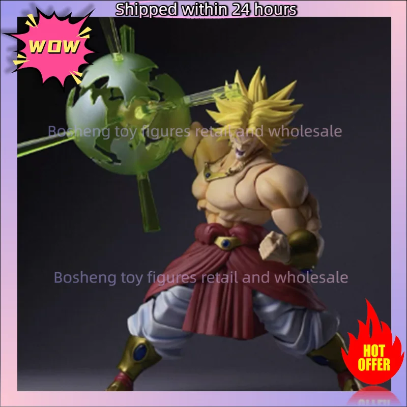 Фото Оригинальный ZT Studio Dragon Ball Z Shf 1/12 Broly Green Yellow Long Hair ZT 01 02 03, коллекция аниме, фигурки, модель игрушки №1