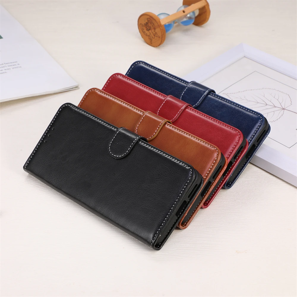 Минималистичные чехлы для телефонов ASUS Zenfone 10 9 8 матовая кожа магнитная книга