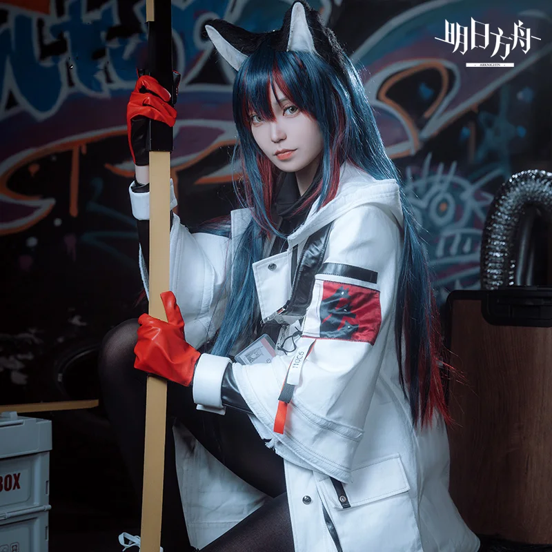 В наличии! Arknights Texas Косплей холодная зима Messenger ветровка женский костюм полный