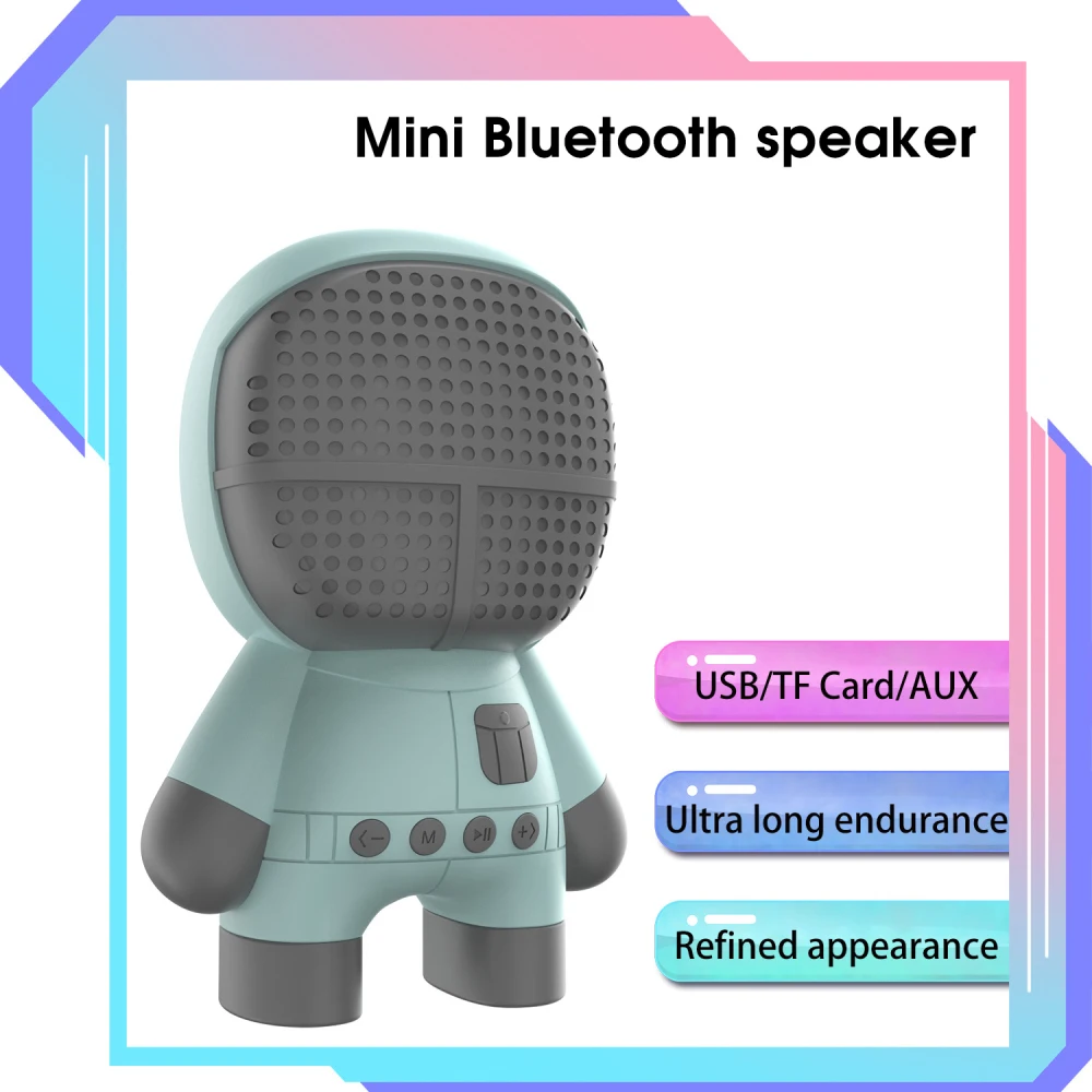 

Mini Bass Box Cute Surround Sound Music Sound Box Multi Color Optional Speakers Support Tf Card Wireless Subwoofer True Wireless