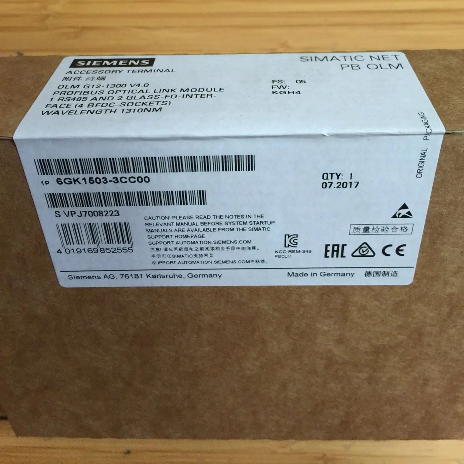 

Brand New Siemens 6GK1503-3CC00 6GK1503 3CC00