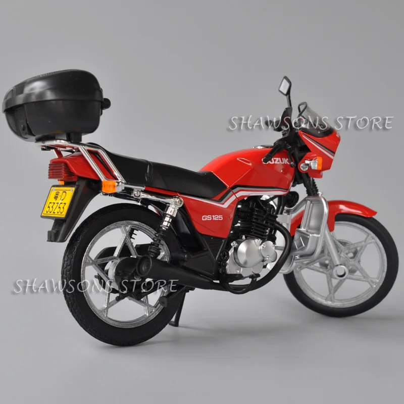 Литая под давлением модель мотоцикла в масштабе 1:12, игрушки Suzuki GS 125, миниатюрная копия уличного велосипеда, коллекционная (art.: 3920cc930b6f2) - 3920cc930b6f2