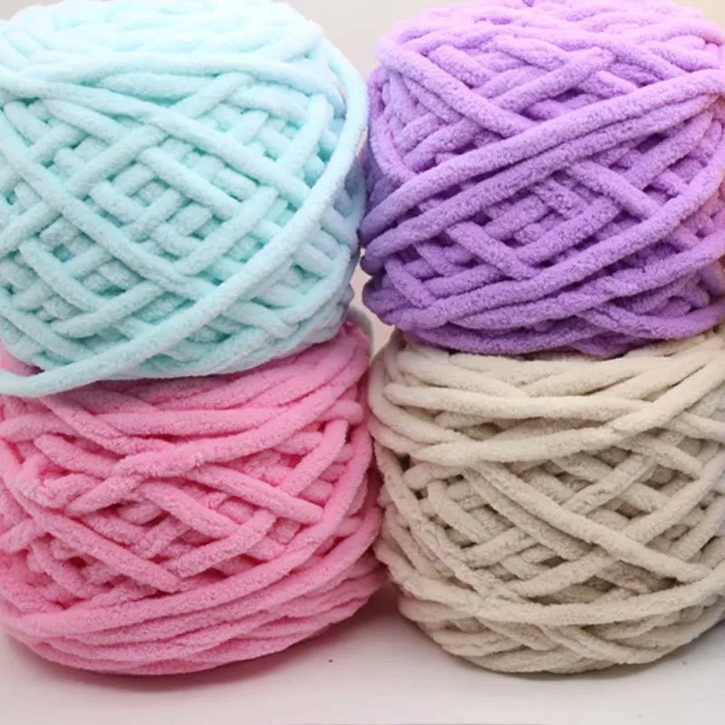 100g/Ball Colorful Blended Chenille Wool Yarn Chunky Threads for Knitting Thick Line Soft Milk Cotton Knitting Wool Scarf Thread