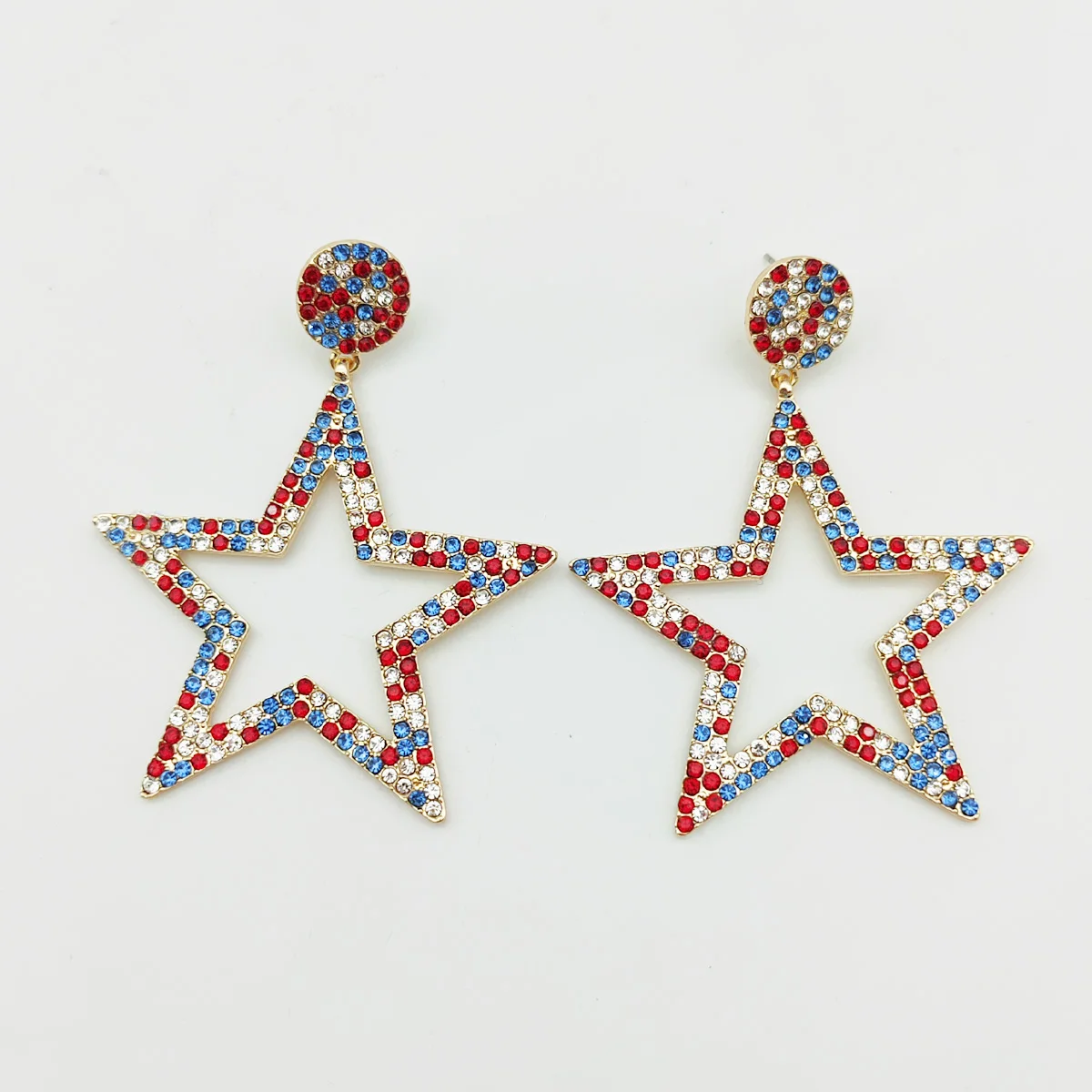 Серьги-подвески женские с цветными кристаллами и камнями