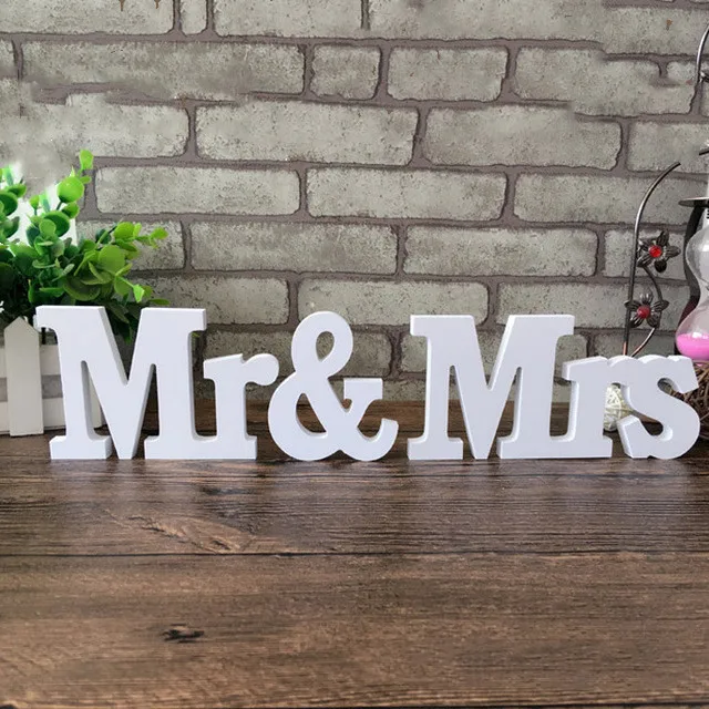 Свадебный декор 1 набор/3 шт. с надписью Mr & Mrs