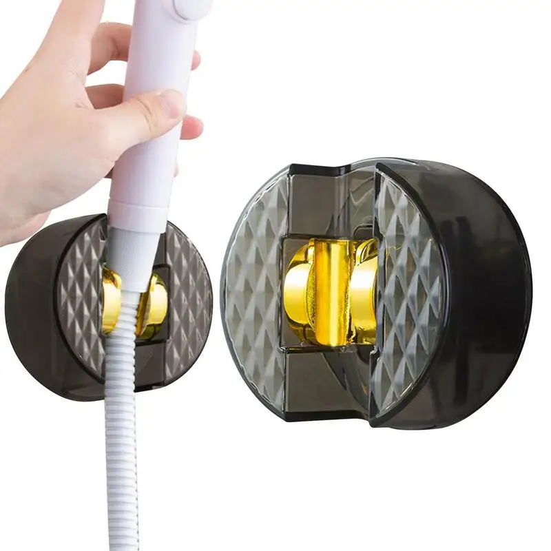 

Wall Mounted Shower Head Bracket Wall Showerhead Holder No-Punching Shower Wand Shower Hose Holder With Angle Adjustable For
