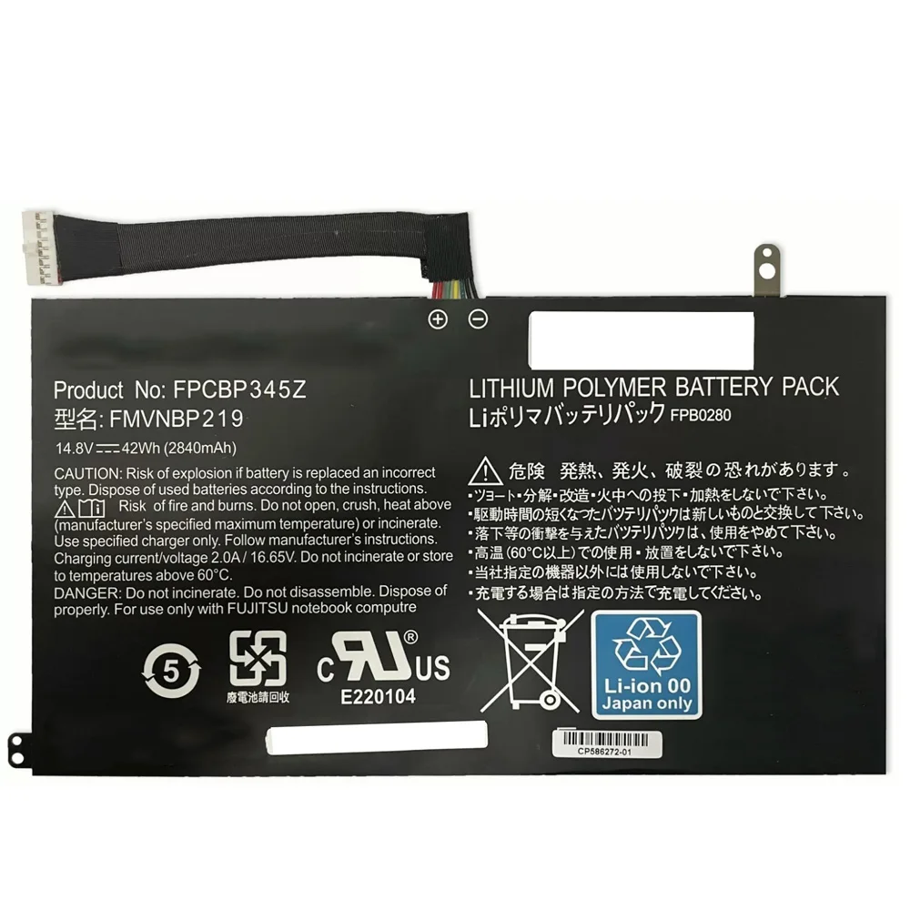 Аккумулятор для ноутбука Fujitsu LifeBook UH572 UH552 FMVNBP219 FPB0280 серии 7xinbox FPCBP345Z 14 8 в 2840 мАч 42Wh