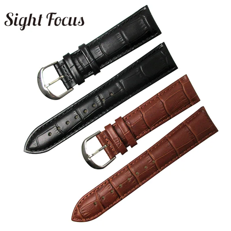 

Vintage Watch Straps Black Brown Calf skin Leather Watch Band Men Women 12 14 16 18 19 20 21 22 24mm Bracelets Belts Thin Straps