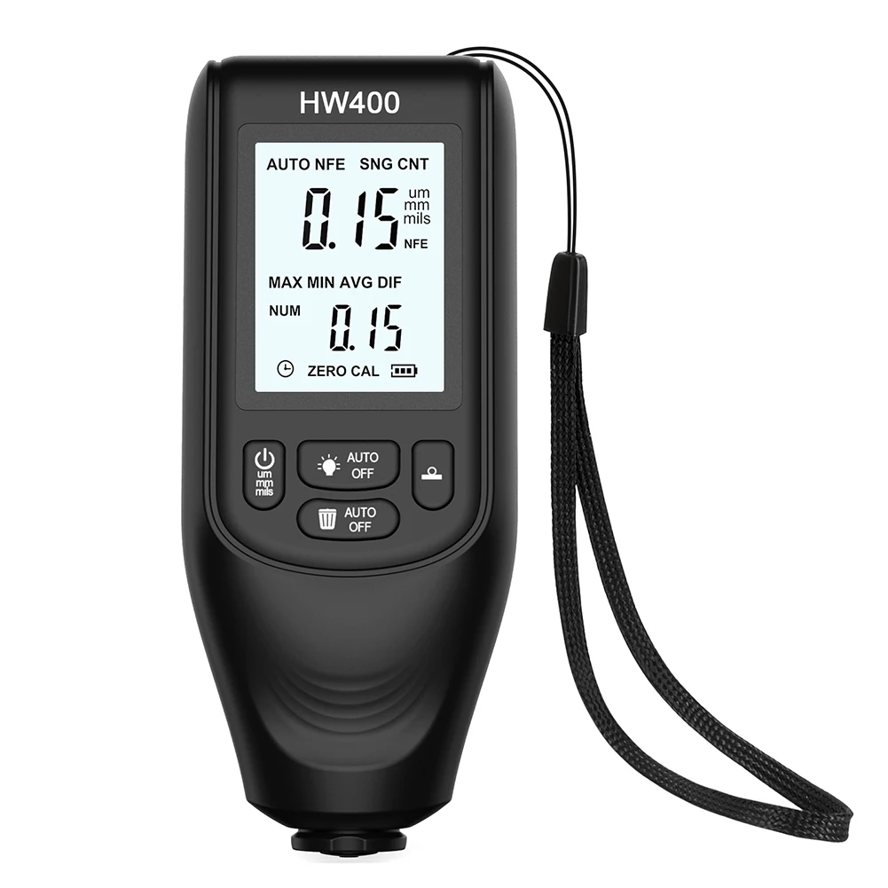 HW-300PRO Измеритель толщины автомобильной краски 0-2000UM Fe NFe Тестер Ручной измеритель