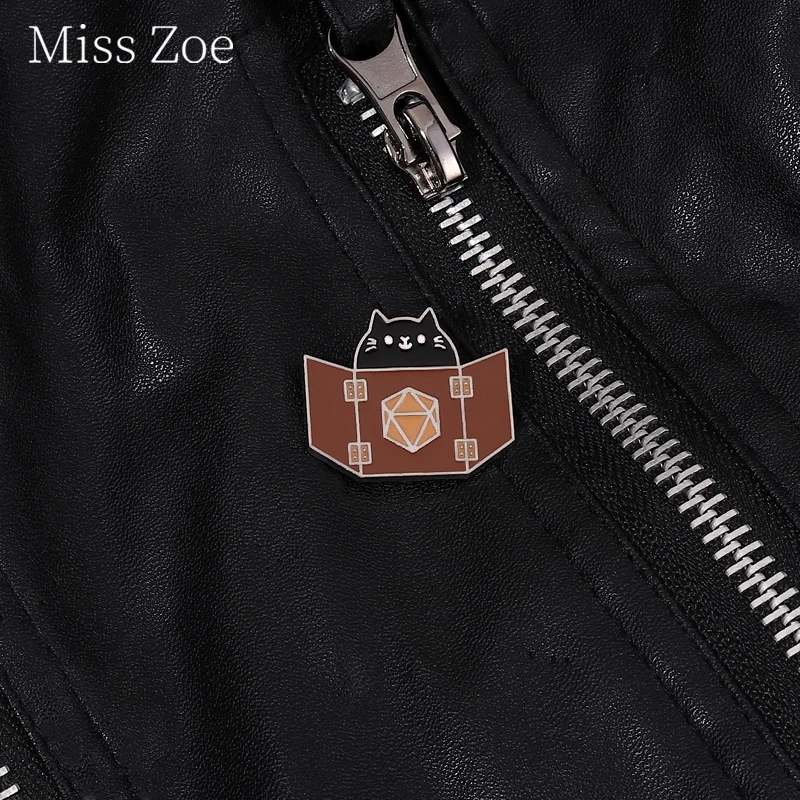 

Dungeon Cat Star Man Book Enamel Pins Role Playing Games Punk Brooches For Clothes Hats Lapel Pin Jewelry Gifts For Kids Friends