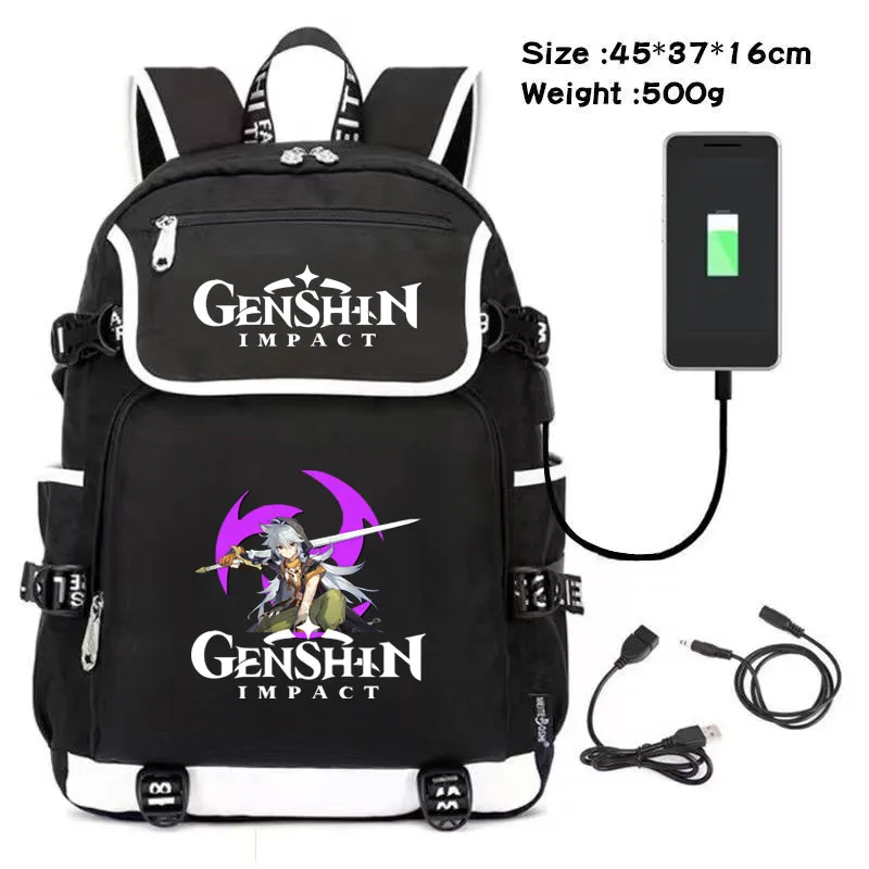 

Игровой ударопрочный рюкзак Genshin, новинка 2022, школьный рюкзак для подростков, мальчиков, девочек, студентов, сумка для книг, дорожный рюкзак ...