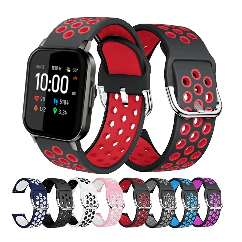 

20mm Silicone Watch Strap for Huami Amazfit GTS GTR 42mm Bracelet for Huami Amazfit Bip U S GTS 2 Watch Bands For Haylou LS02