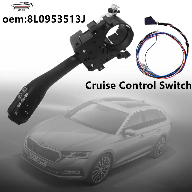 Фото Переключатель фар круиз-контроля для VW jetta Golf Beetle Sharan passat b5 Skoda Fabia Octavia Seat Leon Audi a3 8L0953513J №1