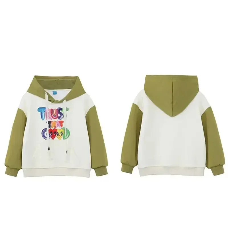 Детские толстовки с капюшоном для семьи зимняя одежда мамы и дочки равная