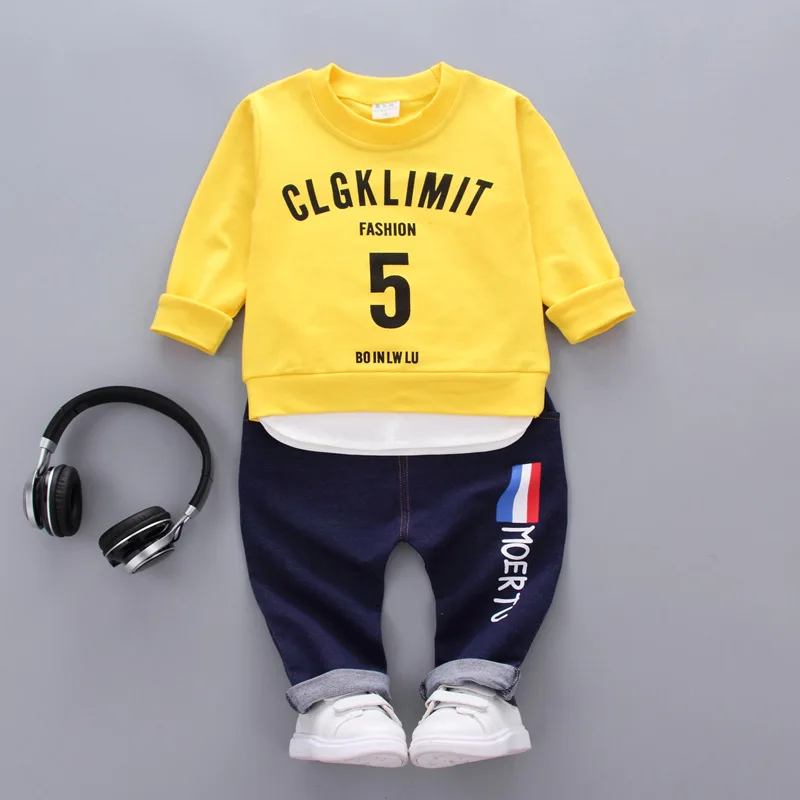 

2PC Baby Boys Clothes Outfit Infant Kids Clothes T Shirt Tops Pants Outfit Autumn Children Clothing 1-4T
