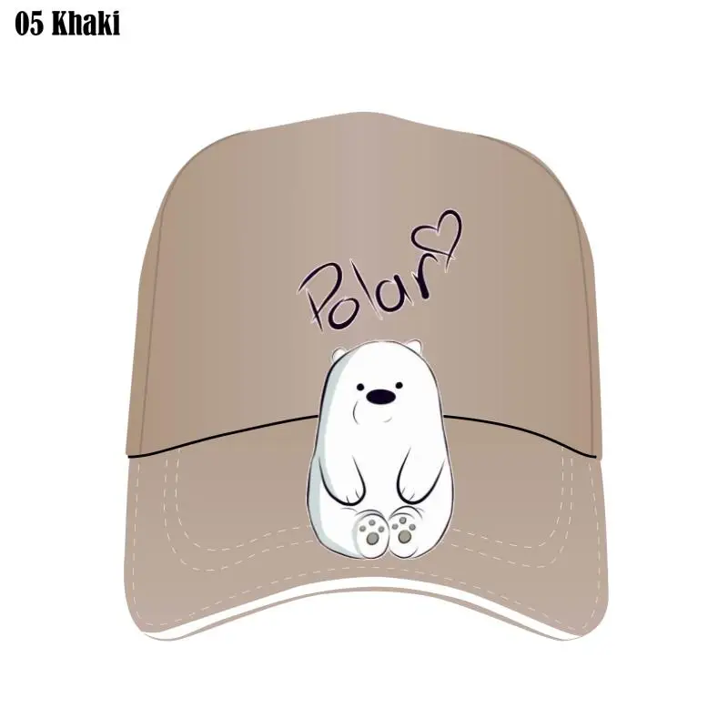 

Oversunscreen 100% Cotton Women Hat Cute Polar Bear Printed Bill Hats Summer Harajuku Female Bill Hats Woman Caps 2022