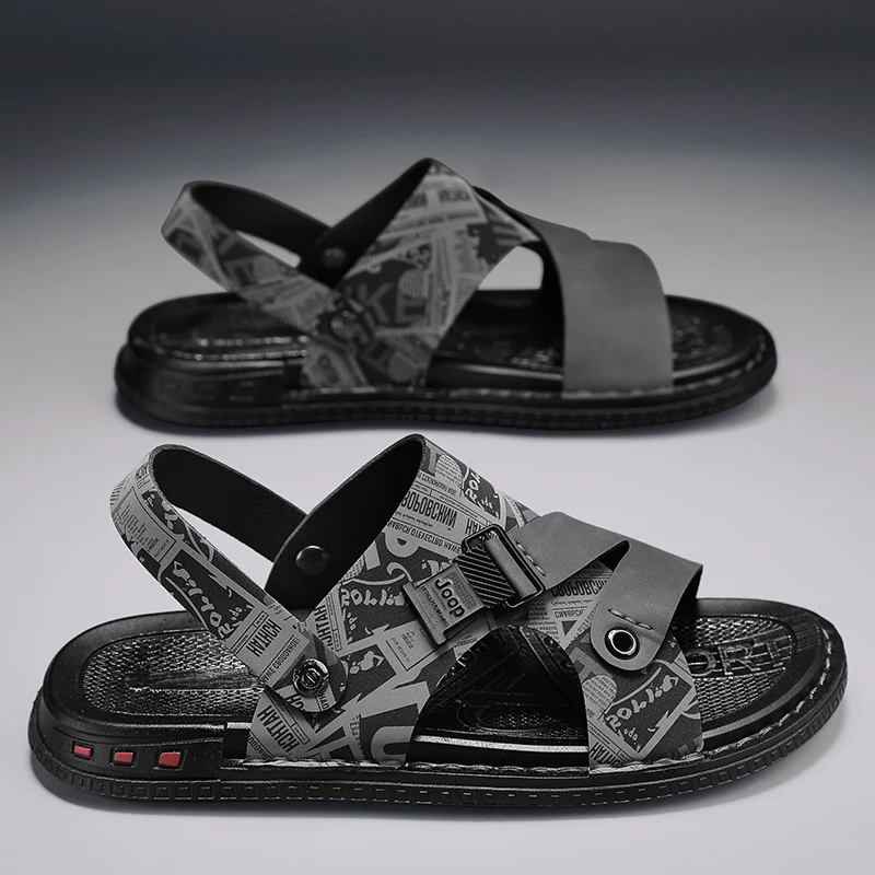 

Sandals 2023 new men's summer wear-resistant anti-slip deodorant portable dual-use driving men's leisure sports beach sandals