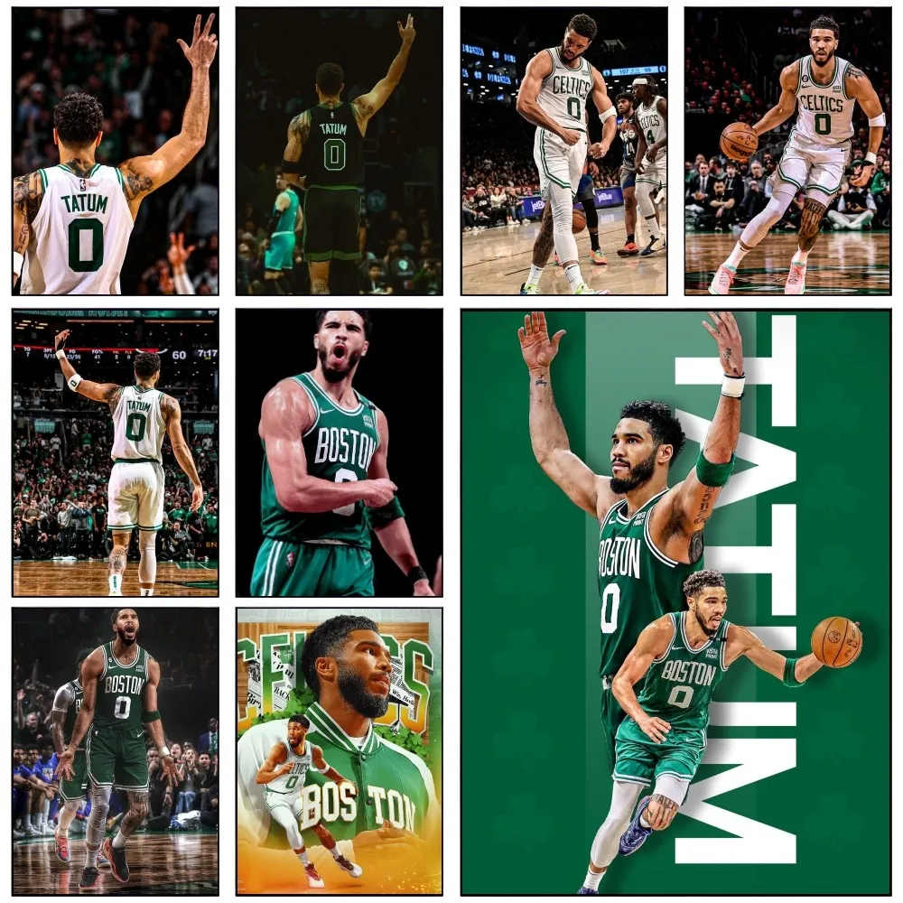 Настенный плакат J-Jayson T-Tatum самоклеящийся искусство декор для кофейного дома бара