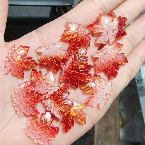 27 мм ретро цветные лепестки, бусины в виде листьев, стеклянные бусины в виде кленового листа, свободные бусины-разделители для самостоятельного изготовления ювелирных изделий, шпилька, аксессуары для головных уборов