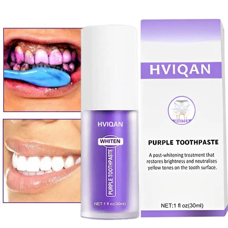 

Purple Toothpaste Purple White Toothpaste 30ml Toothpaste For Teeth Colour Correcting Remove Stains And Reduce Yellowing