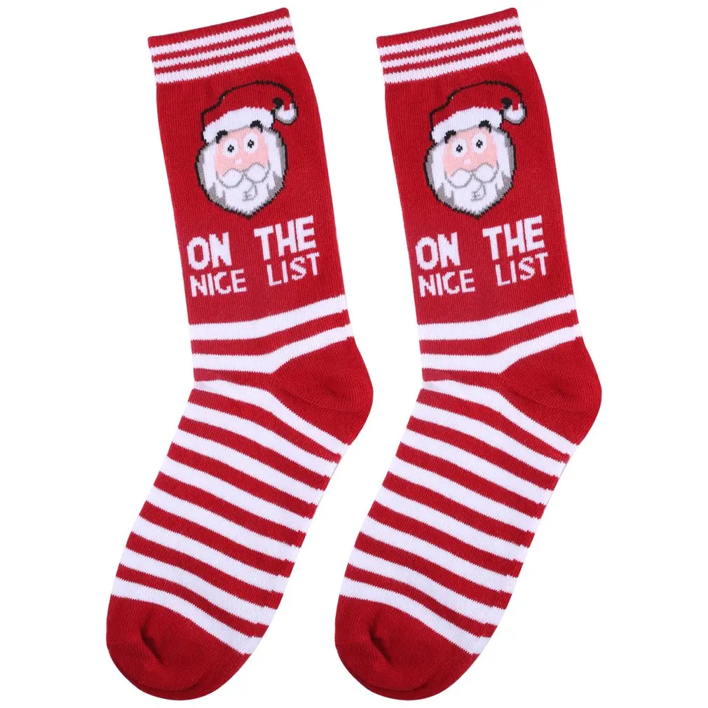 

Men's and women's personality halloween socks Santa Claus