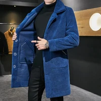 2022 brand clothing men double sided woolen long coatsmale winter to keep warm fashion woolen cloth jacketsman slim fit coat