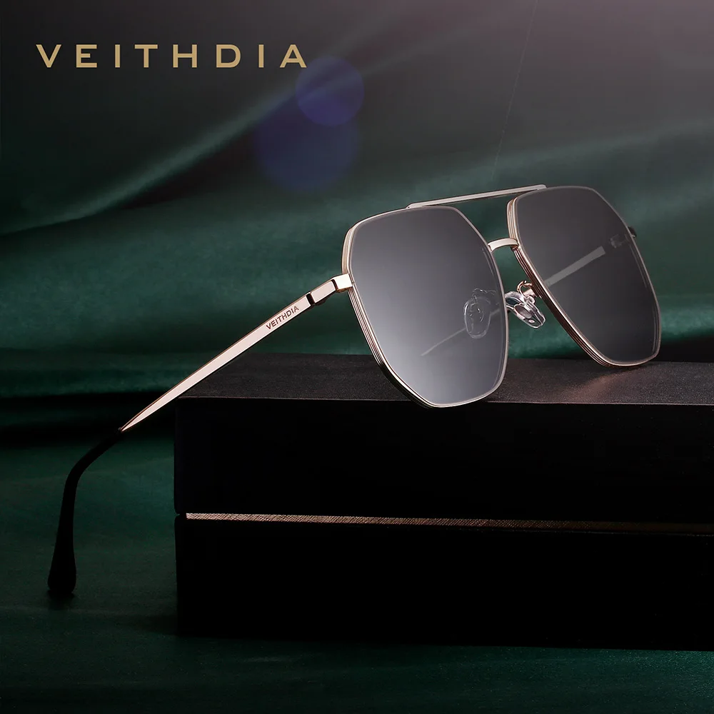 Мужские Винтажные Солнцезащитные очки VEITHDIA Брендовые из нейлонового материала с