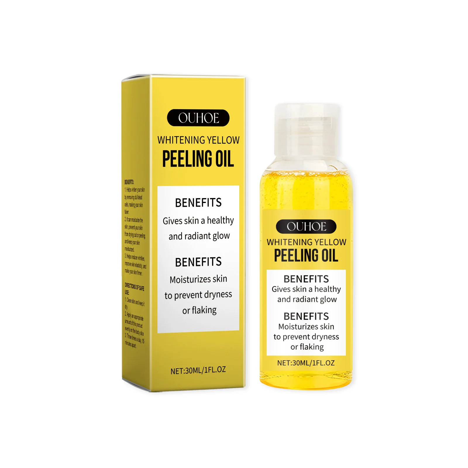 Желтое пилинг-масло осветление тускливости средство для удаления тонких линий