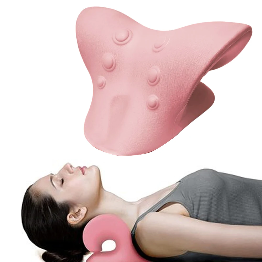 

Neck Massage Pillow Neck Shoulder Cervical Chiropractic Traction Device Massage Pillow for Pain Relief Body Neck Massager