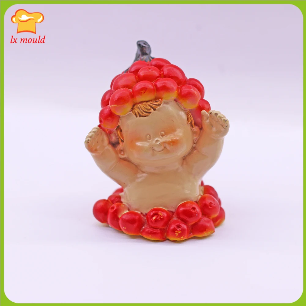 

Fruit Doll Shape Silicone Mould Chocolate Wax Melt Soap Jelly Ice Mold Baking