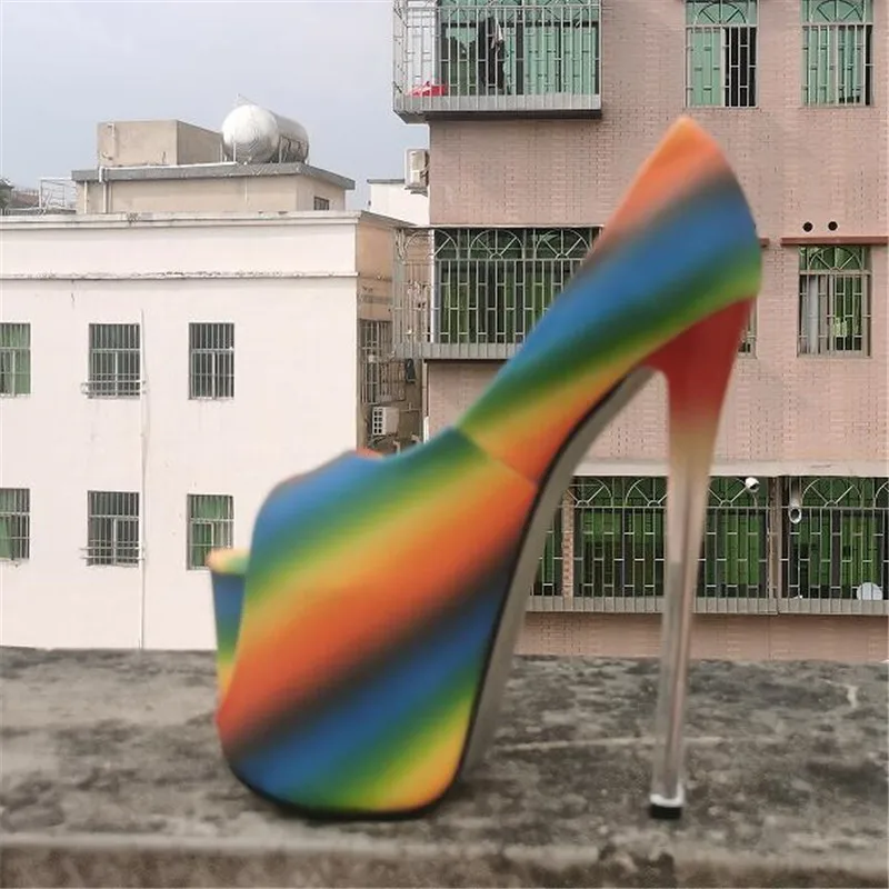 Женские туфли на шпильке 19 см туфли-лодочки очень высоком тонком каблуке и